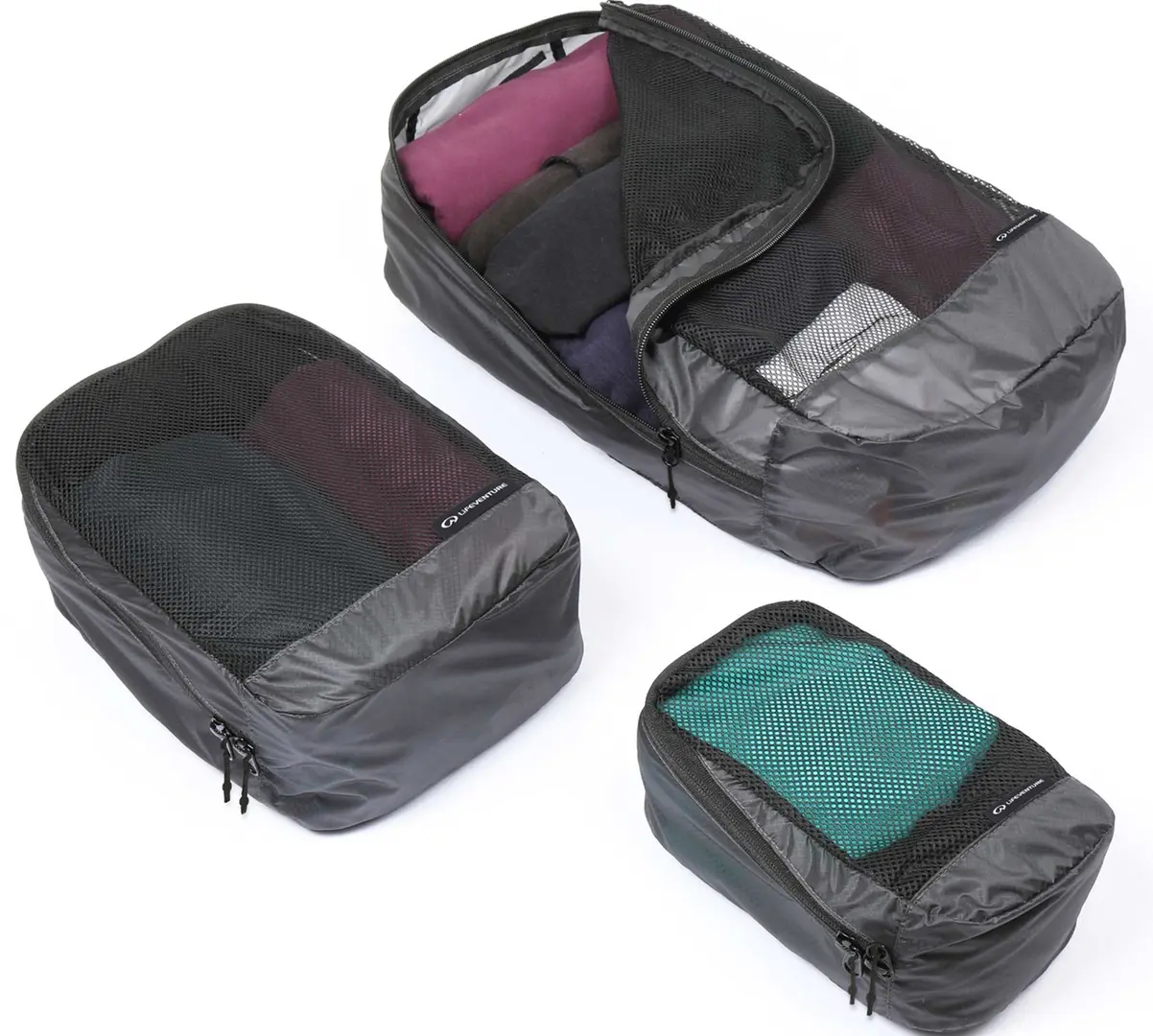 Набор сумок Lifeventure Ultralight Packing Cubes (Dark Gray)