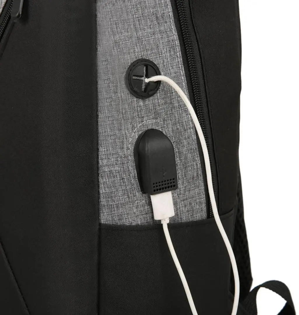 Set rucsac + geanta + borseta Aptel BQ51D (Black/Grey)