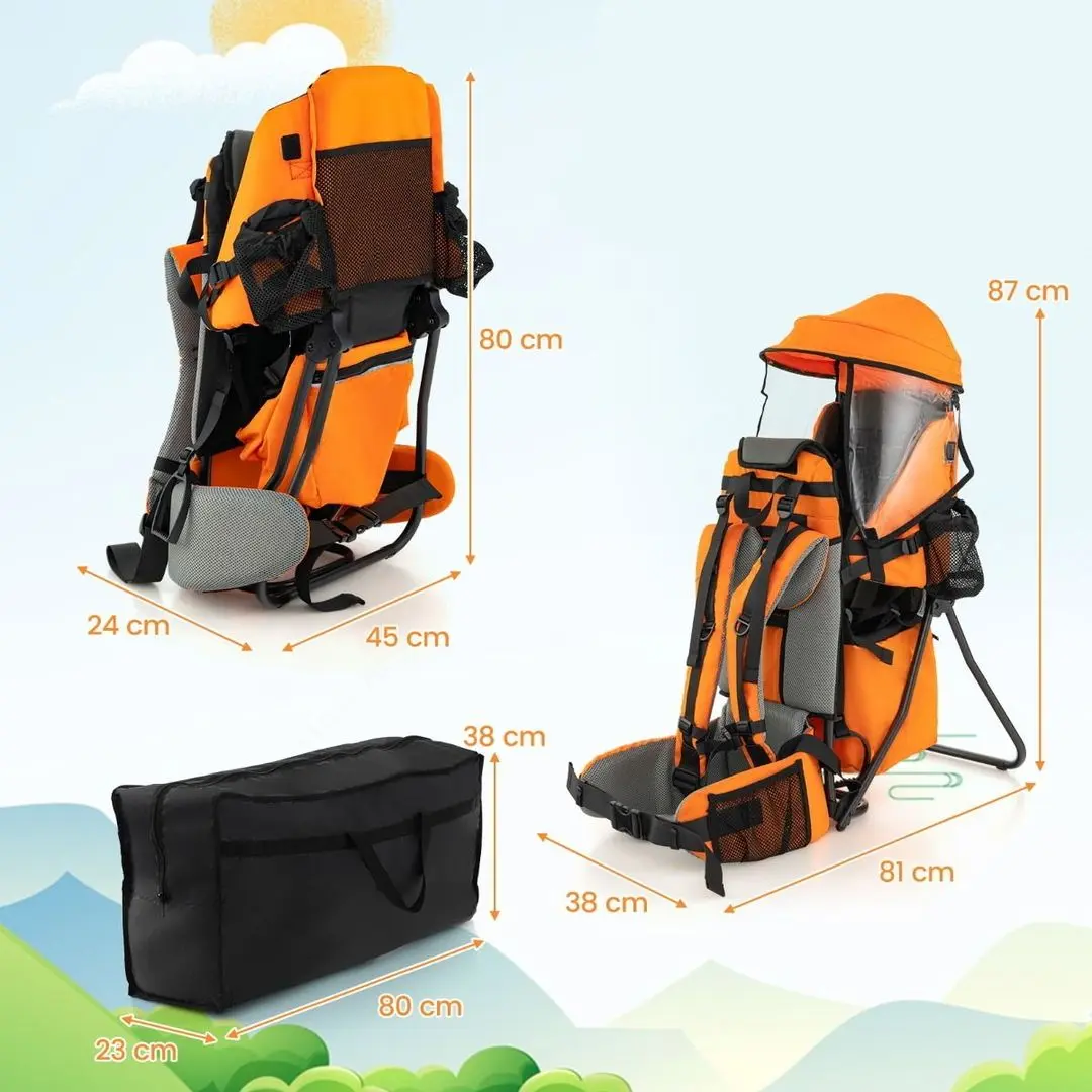 Рюкзак-переноска для детей Costway BU10011OR (Orange) - 3