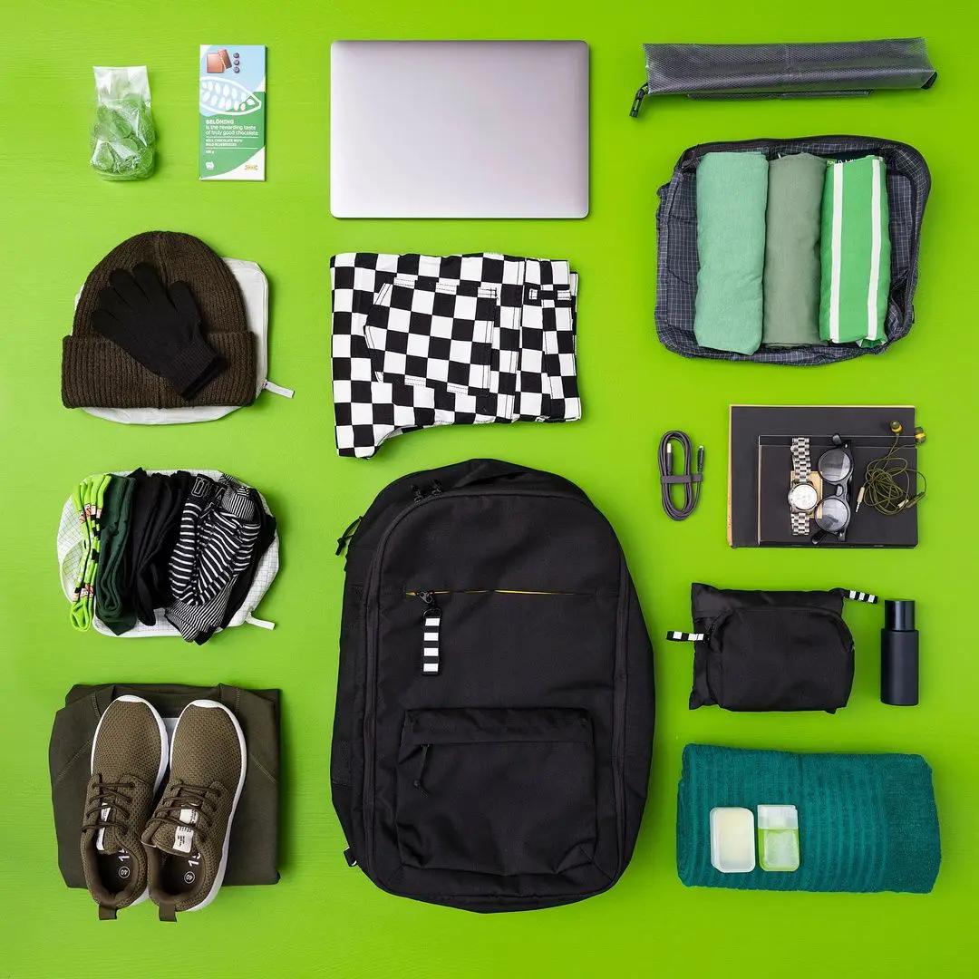 Рюкзак Ikea Varldens 33x17x55/36L (Черный) - 9