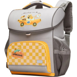 Rucsac pentru copii Mideer Car-Themed Design Arts Crafts (Grey/Yellow)