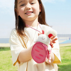 Rucsac pentru copii Mideer Snuggle Square Bunny (Pink) Thumb