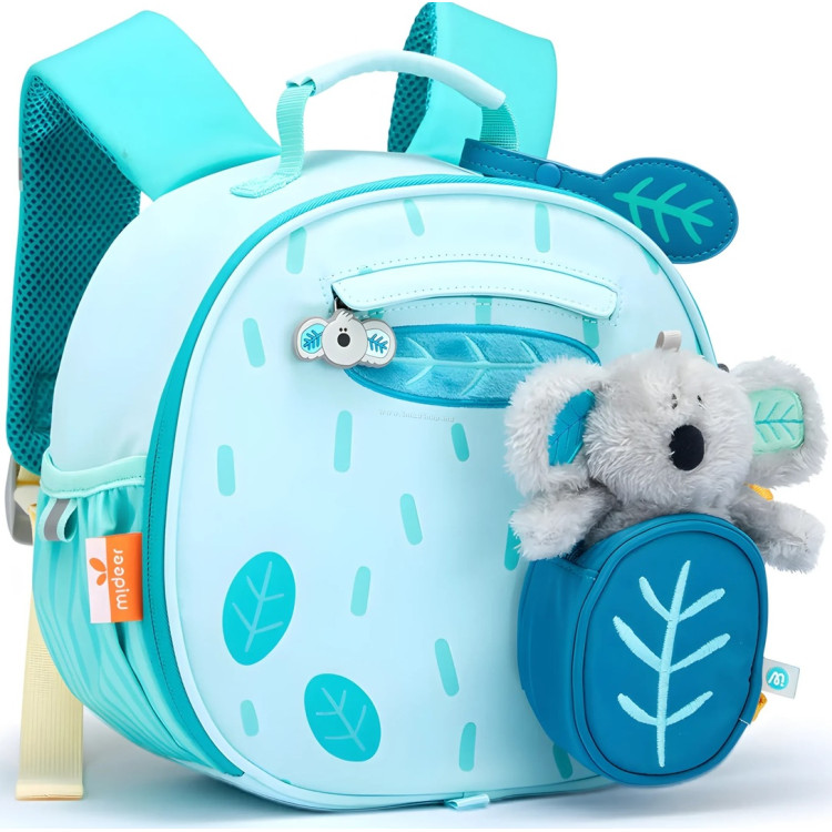 Rucsac pentru copii Mideer Snuggle Square Koala (Turqoise)