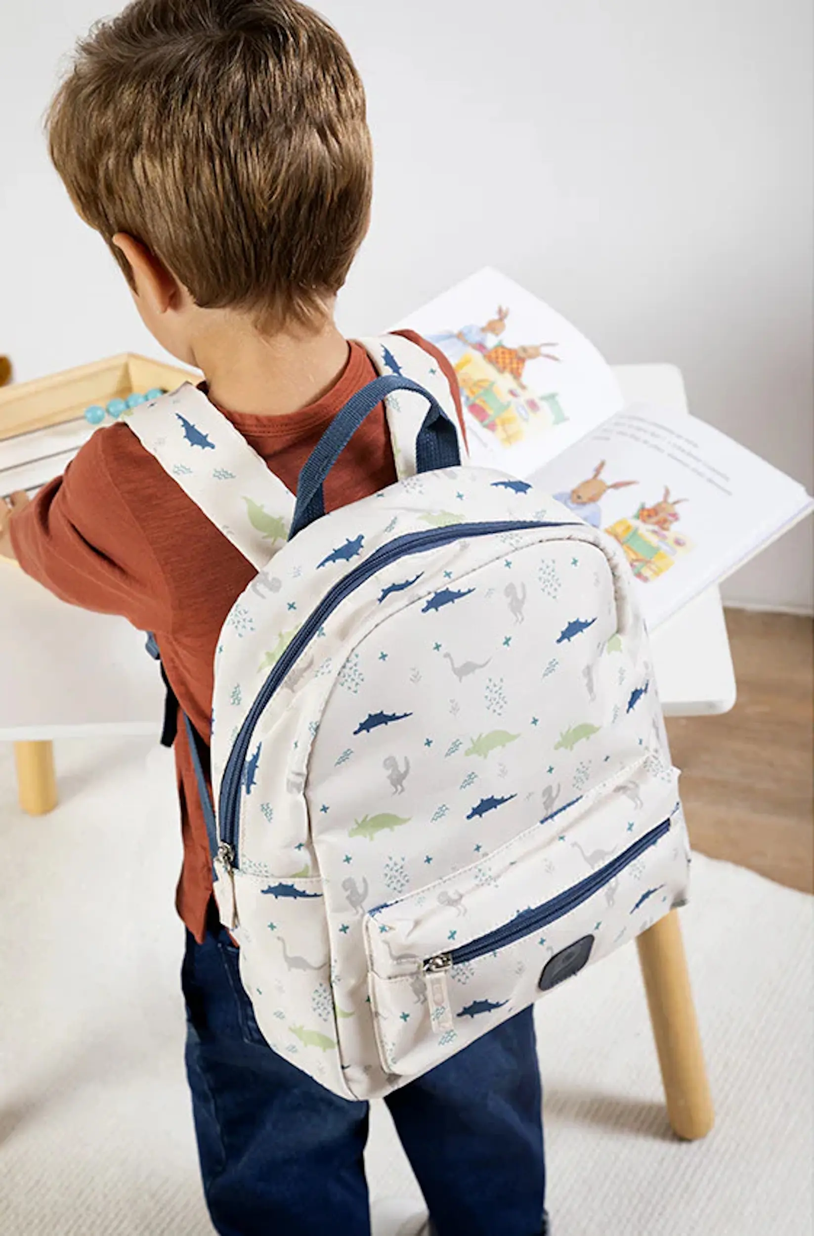 Рюкзак детский Premaman Dino (White/Blue) - 4