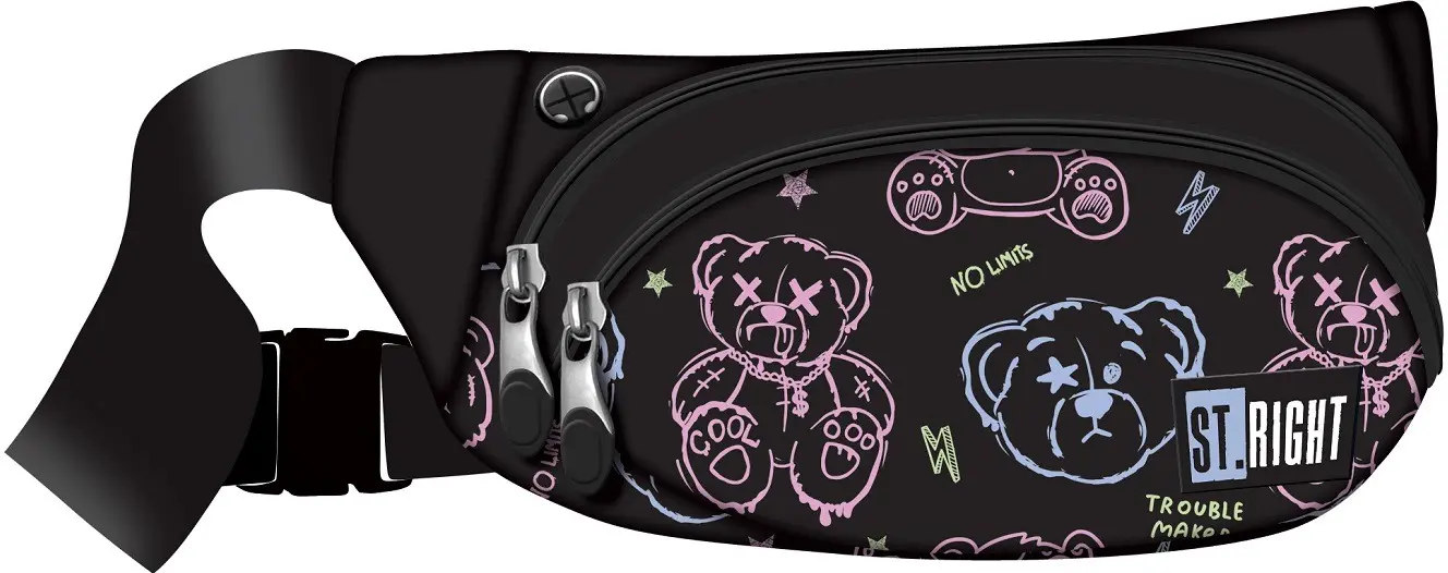 Поясная сумка St.Right Trouble Maker Bear 56700 (Black)