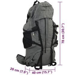 Рюкзак VidaXL 4009968 80L (Grey) Thumb