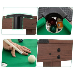Masa de biliard Costway UY10104GN (Brown/Green) Thumb
