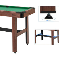 Masa de biliard Costway UY10104GN (Brown/Green) Thumb