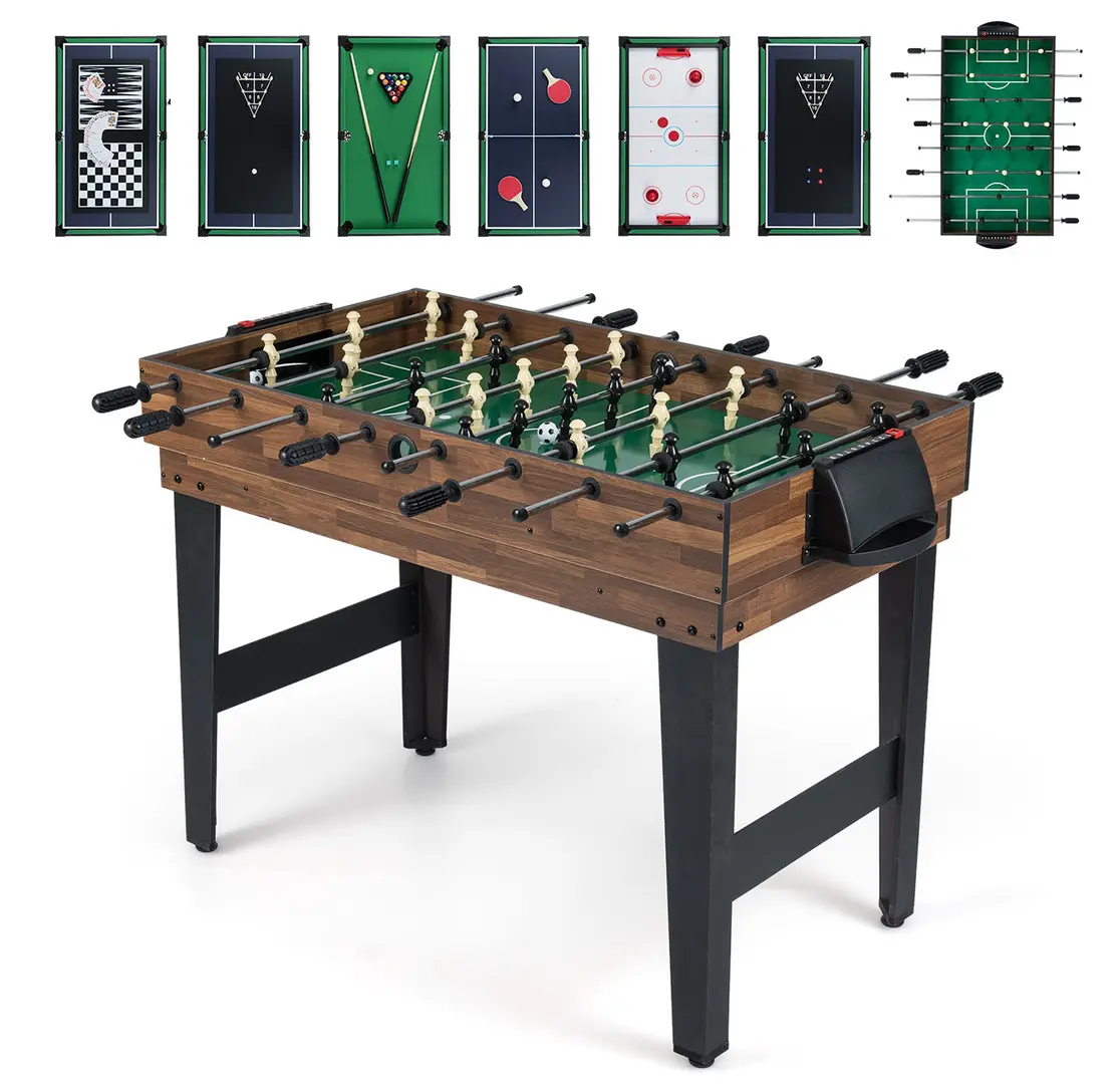 Игровой стол 10в1 Costway UY10243BN (Black/Brown)