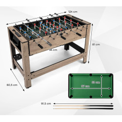 Игровой стол 2в1 Costway UY10272BN (Brown/Black) Thumb