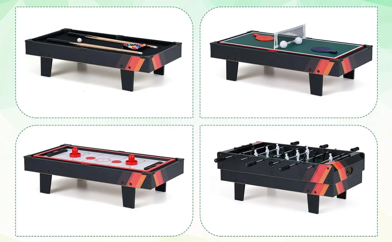 Игровой стол 4в1 Costway UY10059HS (Grey) - 4