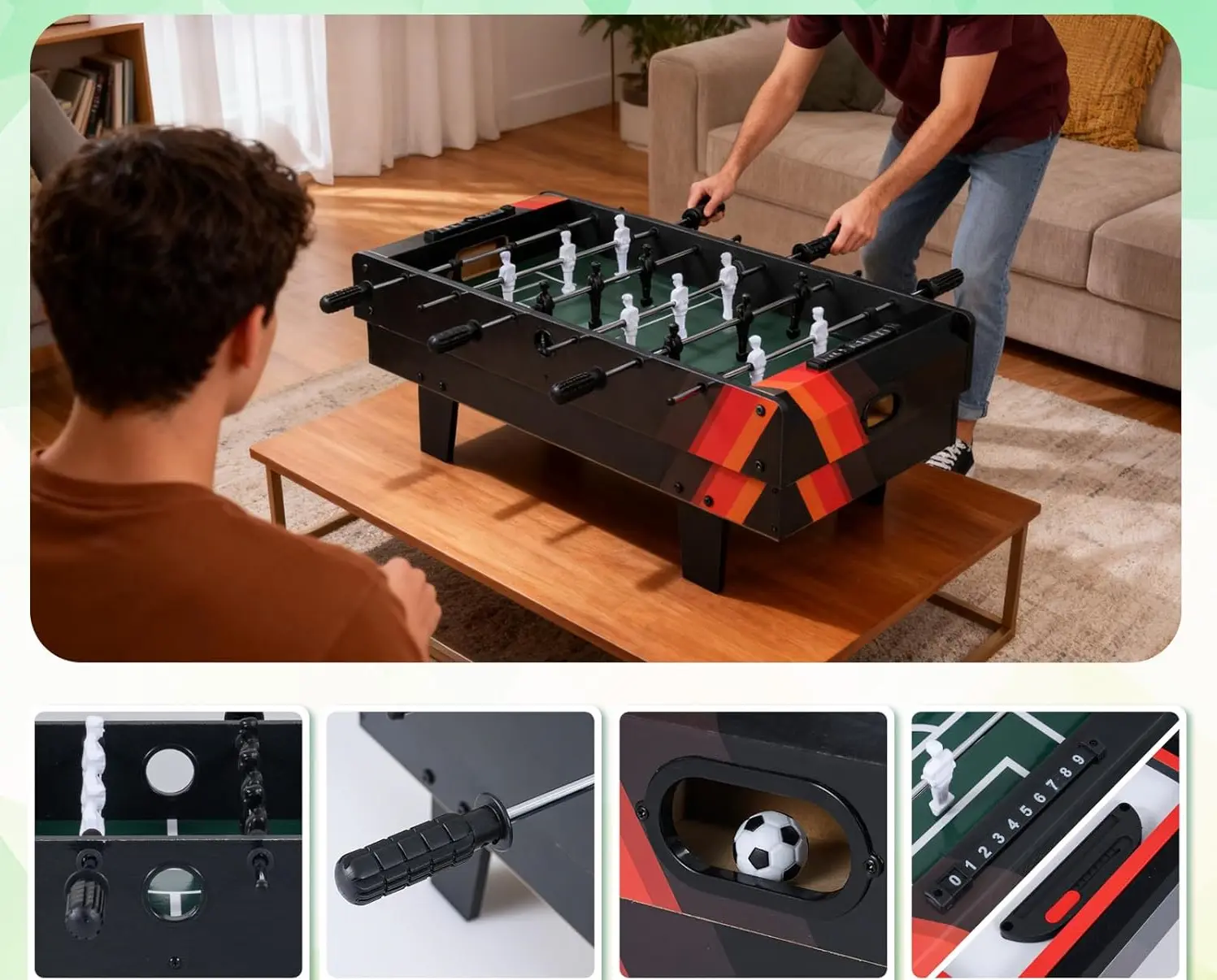 Игровой стол 4в1 Costway UY10059HS (Grey) - 5