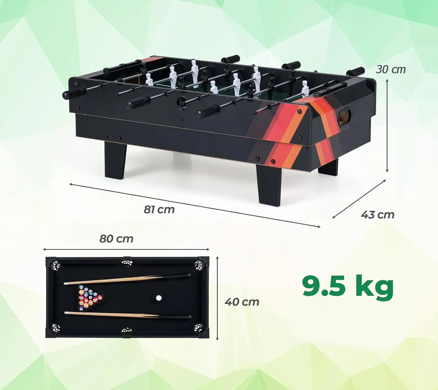 Игровой стол 4в1 Costway UY10059HS (Grey) - 6