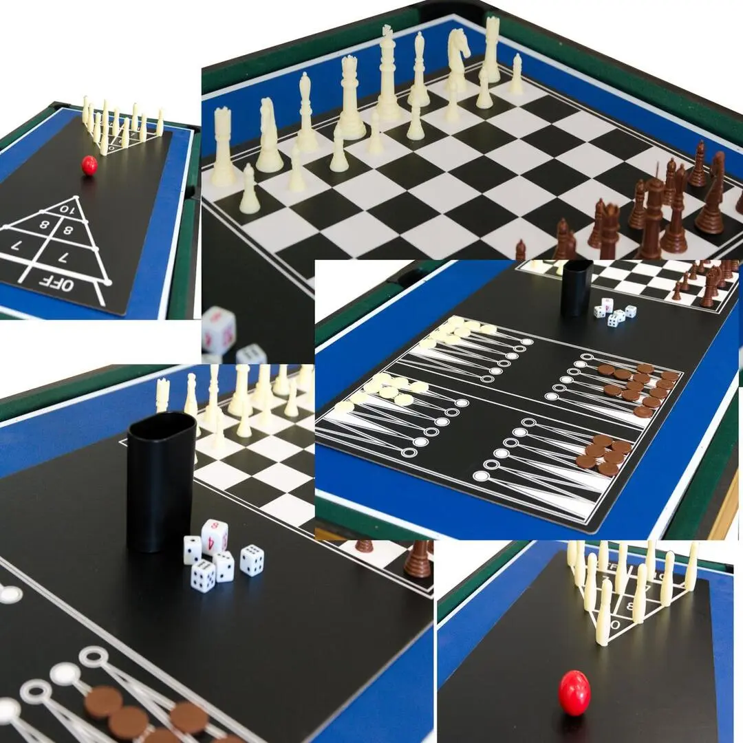 Стол для игры 9в1 Enero 1050614 (Black/Brown) - 6