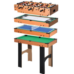 Masa de joc 4in1 Homcom A70-019V01MX (Wood/Black) Thumb