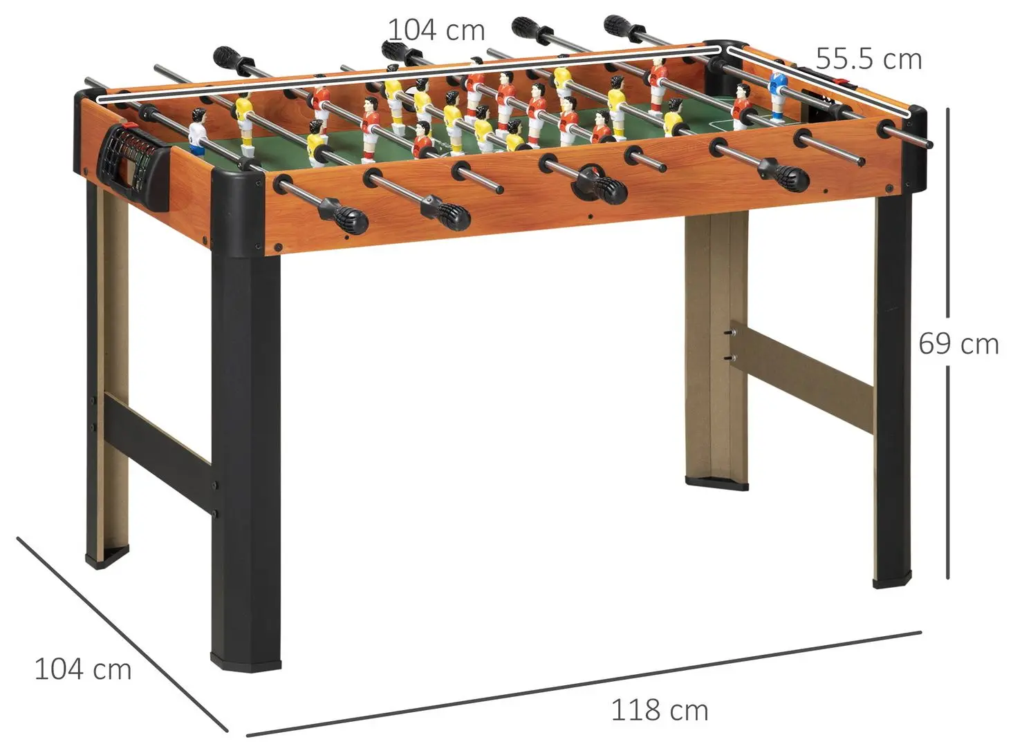 Masa de fotbal Homcom A70-062V00MX (Natural/Black)