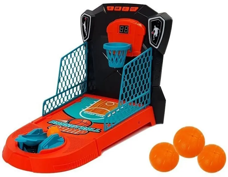 Set de joaca LeanToys Mini Basketball Skill Game (Black/Red)