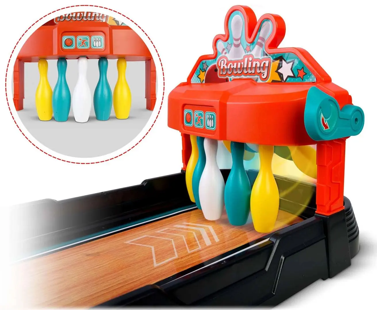 Bowling de masa Ricokids 773500 (Black/Red)