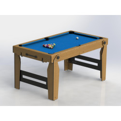 Masa de biliard BCE Riley Razor 5Ft (Blue/Wood)