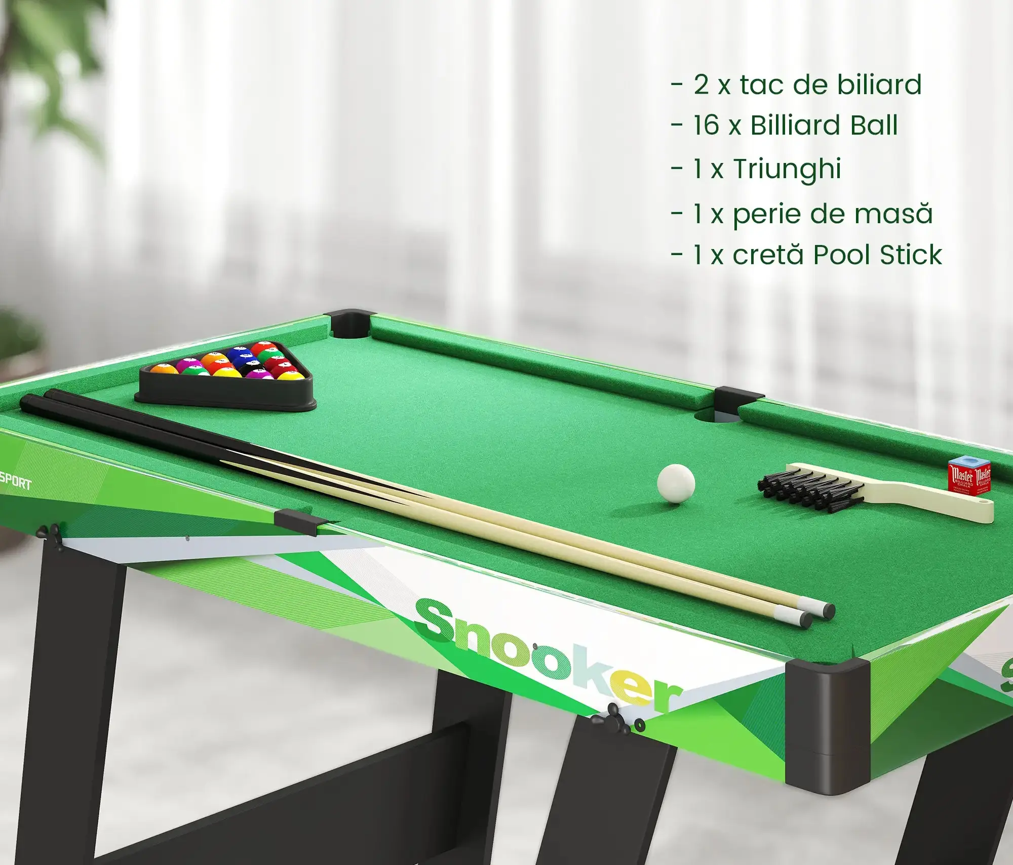 Детский бильярдный стол Sportnow A70-073V80GN (Green) - 5