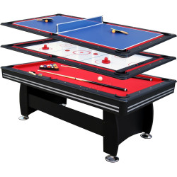 Masa pentru jocuri 3in1 Tat Biliard Trikala 7ft (Black)