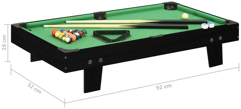 Masa de biliard VidaXL 91947 (Black/Green)