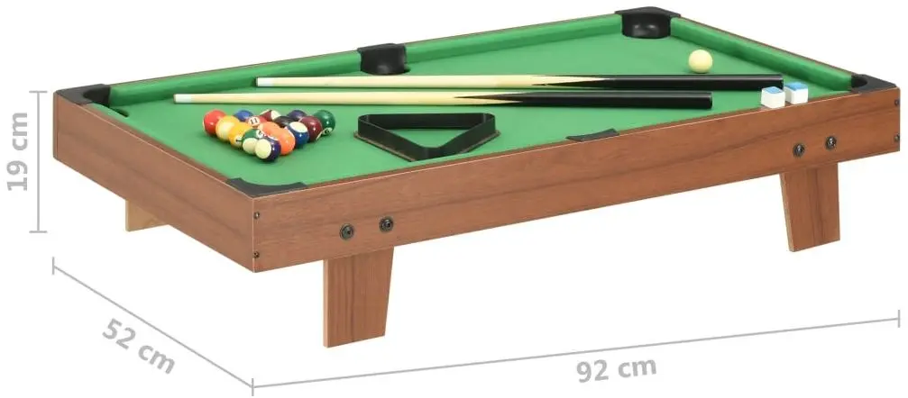 Masa de biliard VidaXL 91947 (Brown/Green)