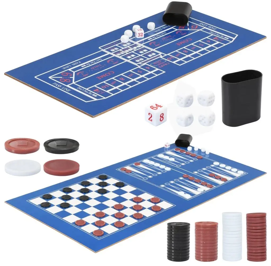 Masa de joc 15in1 VidaXL 91944 (Black/Brown)