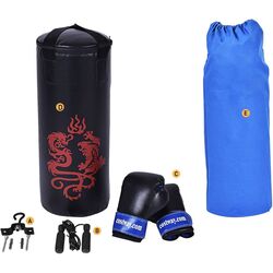 Боксерский мешок + перчатки + скакалка Costway SP34952 (Black/Red) Thumb