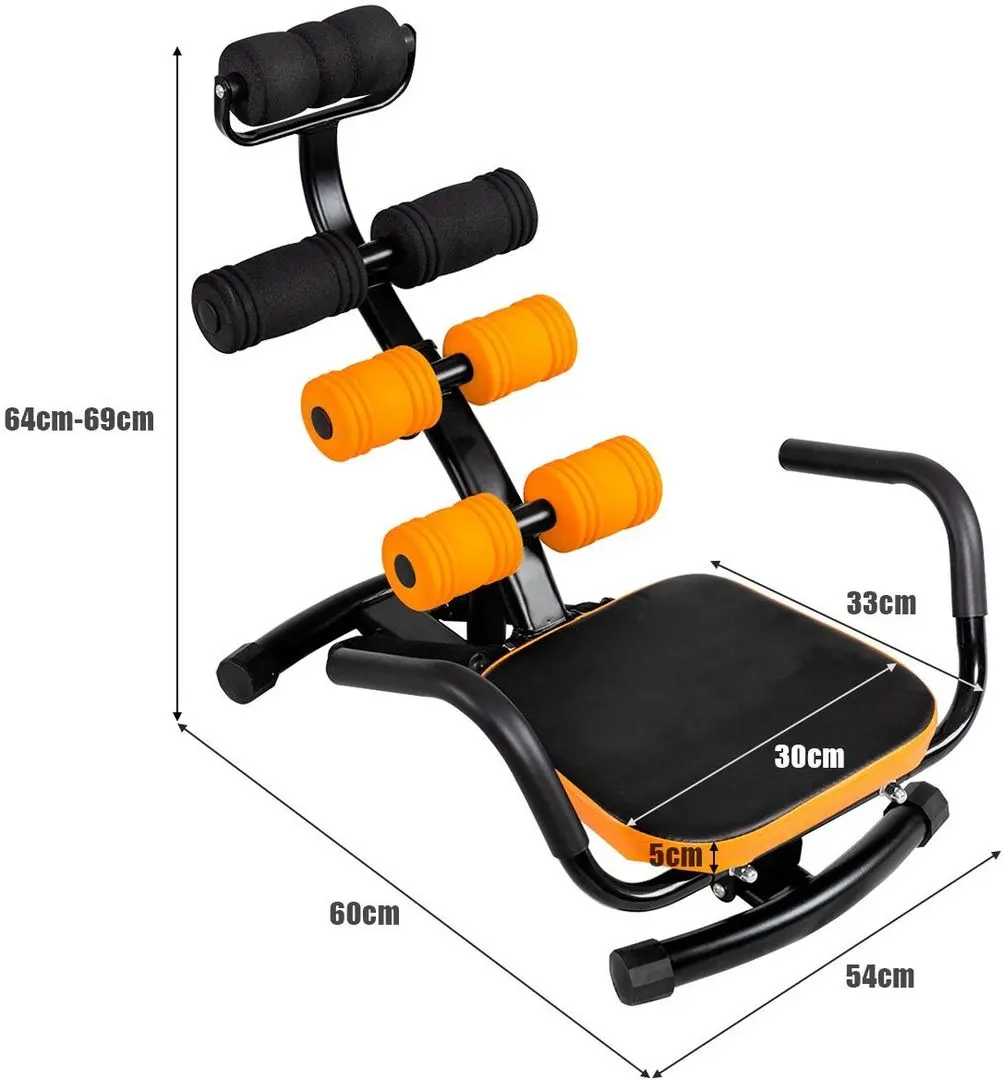 Banca multifunctionala Costway SP35737 (Black/Orange)