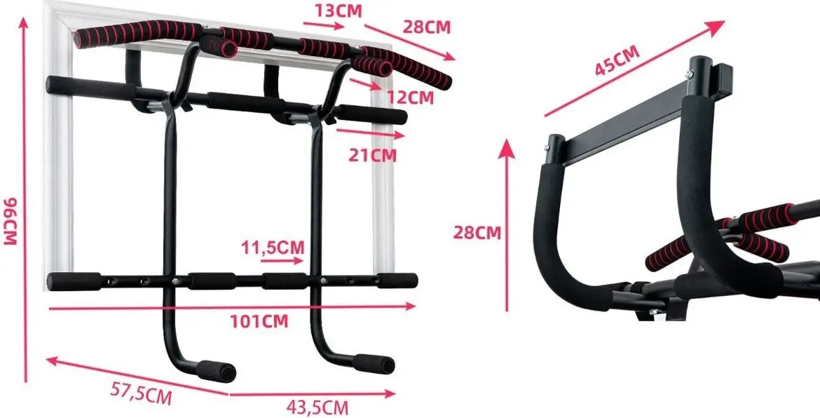 Bara de tractiuni pentru usa Costway SP37570 (Black)