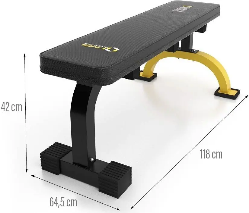 Скамья прямая Hms Premium L8012 (Black/Yellow)