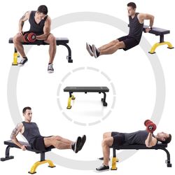 Скамья прямая Hms Premium L8012 (Black/Yellow) Thumb