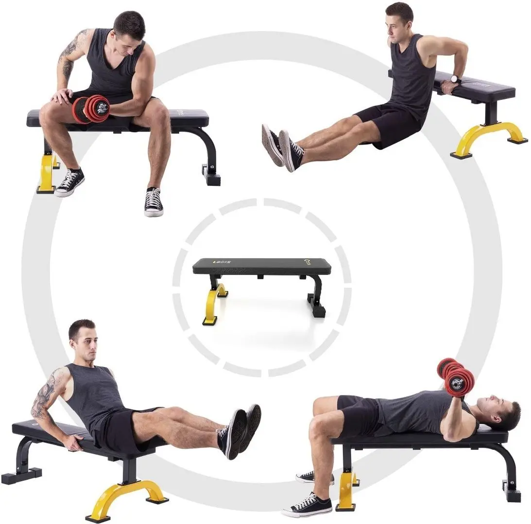 Скамья прямая Hms Premium L8012 (Black/Yellow)