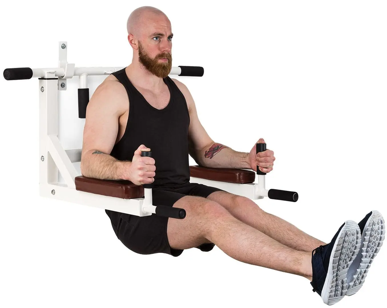 Bara tractiuni pentru perete 2in1 Klarfit Bouncer MultiGym (White)