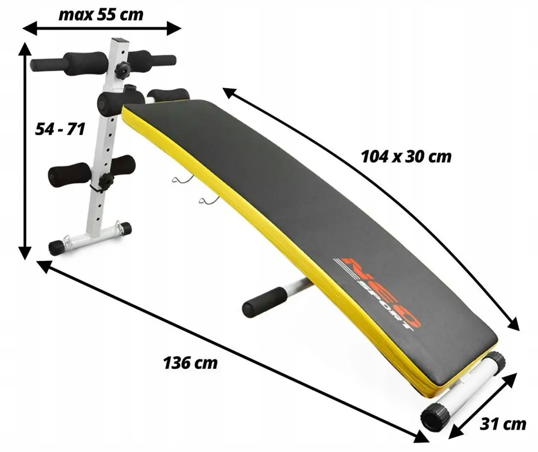 Banca Inclinata multifunctionala Neo-Sport NS-07 (Black/Yellow)
