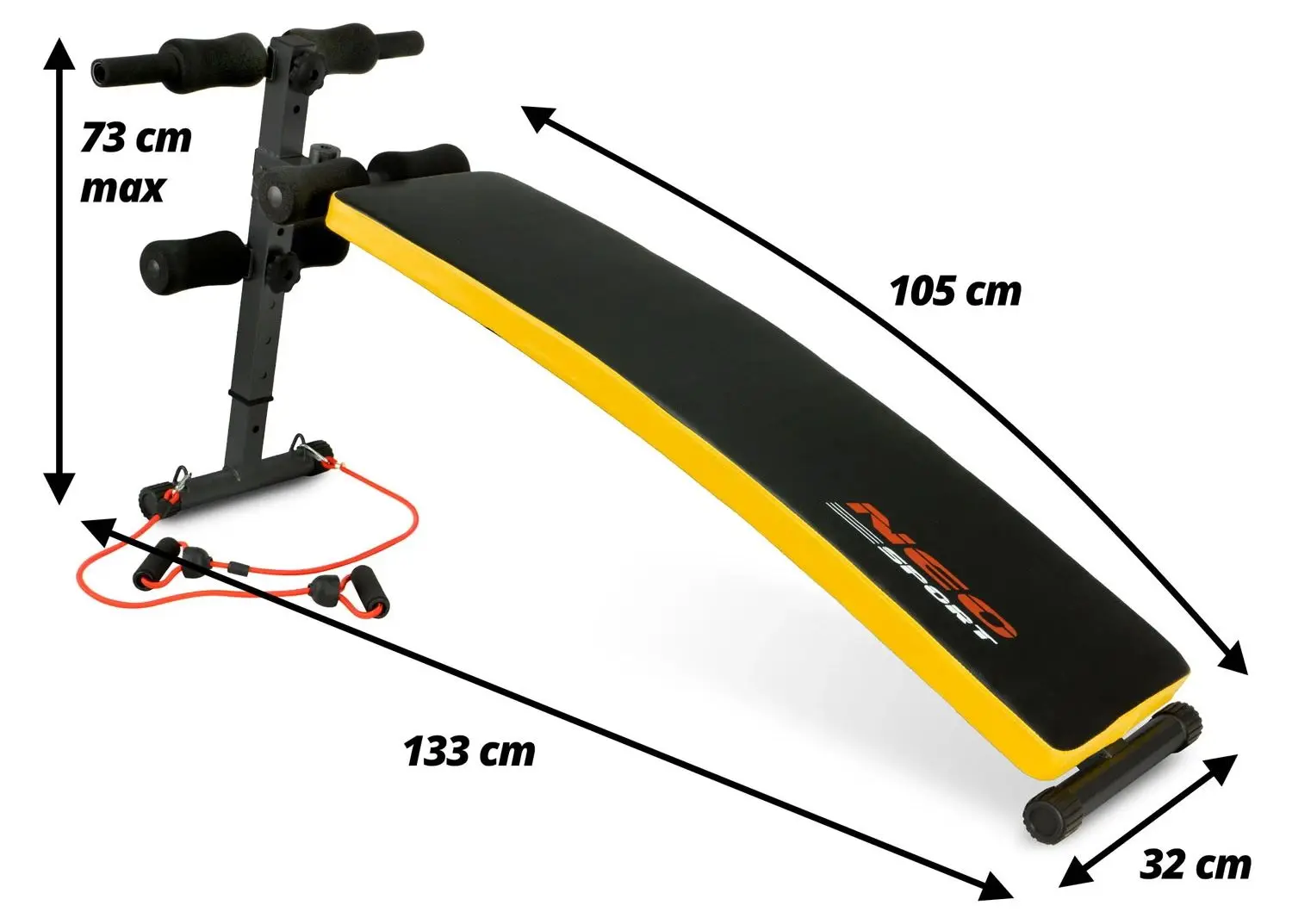 Banca Inclinata multifunctionala Neo-Sport NS-08G (Black/Yellow)