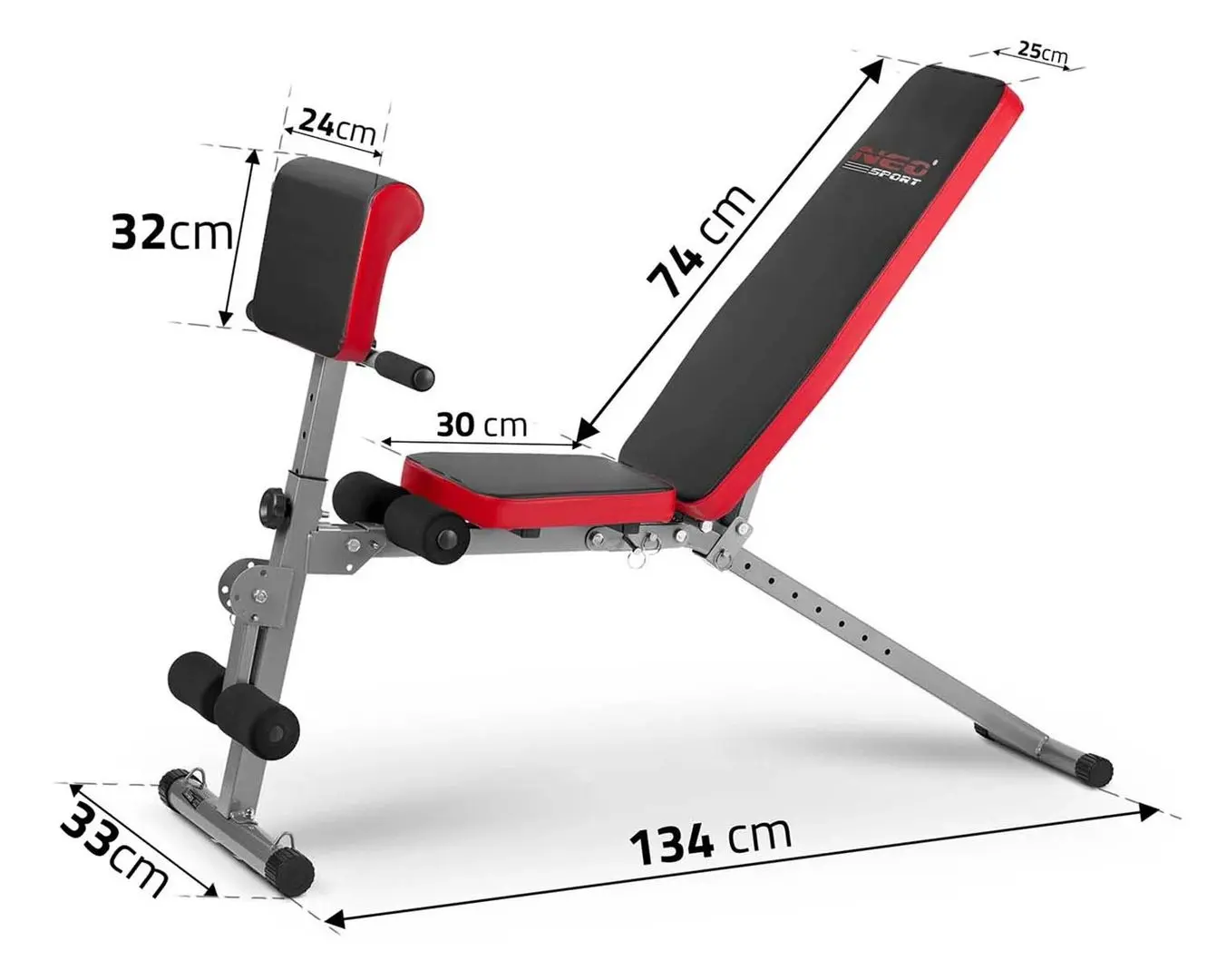 Многофункциональная скамья Neo-Sport NS-213 (Black/Red) - 2