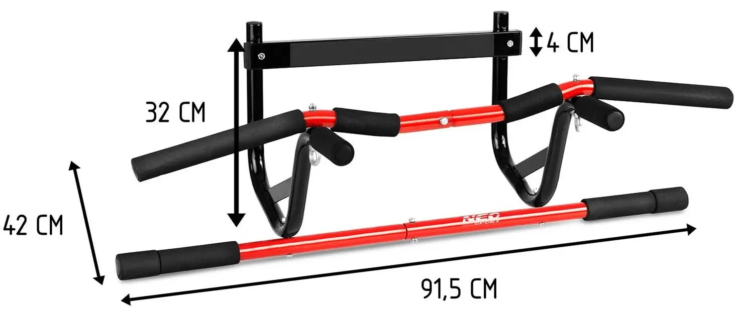 Bara tractiuni pentru perete Neo-Sport NS-312 (Black/Red)
