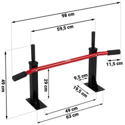 Bara tractiuni pentru perete Neo-Sport NS-315 (Black/Red) Thumb