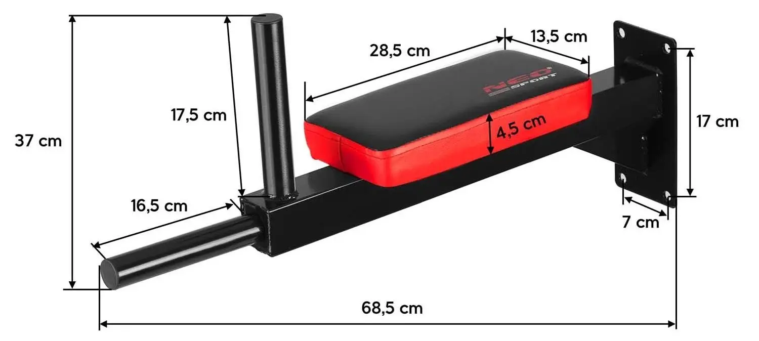 Bara tractiuni pentru perete Neo-Sport NS-318 (Black/Red)