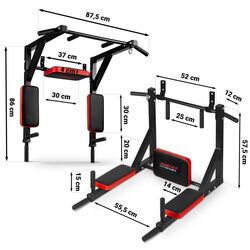 Bara tractiuni pentru perete Neo-Sport NS-319 (Black/Red) Thumb