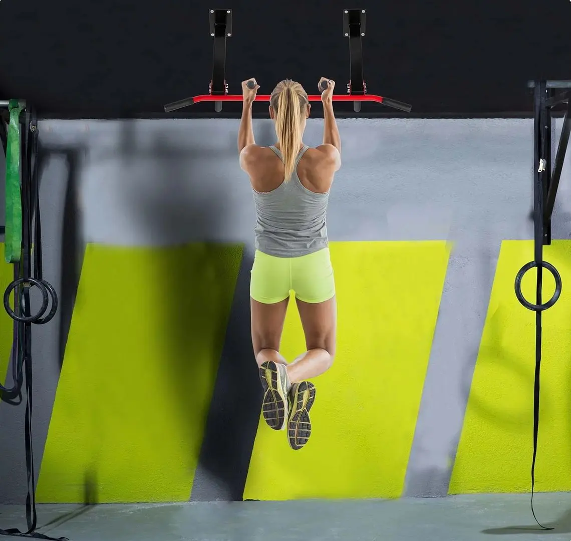 Bara tractiuni pentru tavan Neo-Sport NS-317 (Black/Red)