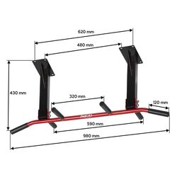 Bara tractiuni pentru tavan Neo-Sport NS-317 (Black/Red) Thumb