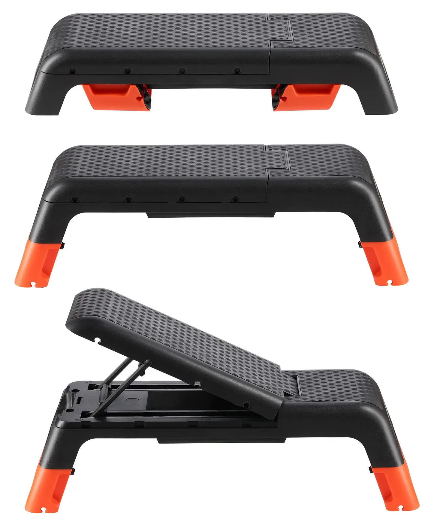 Step-platforma reglabila 2in1 HMS AS009 Pro (Black/Orange)