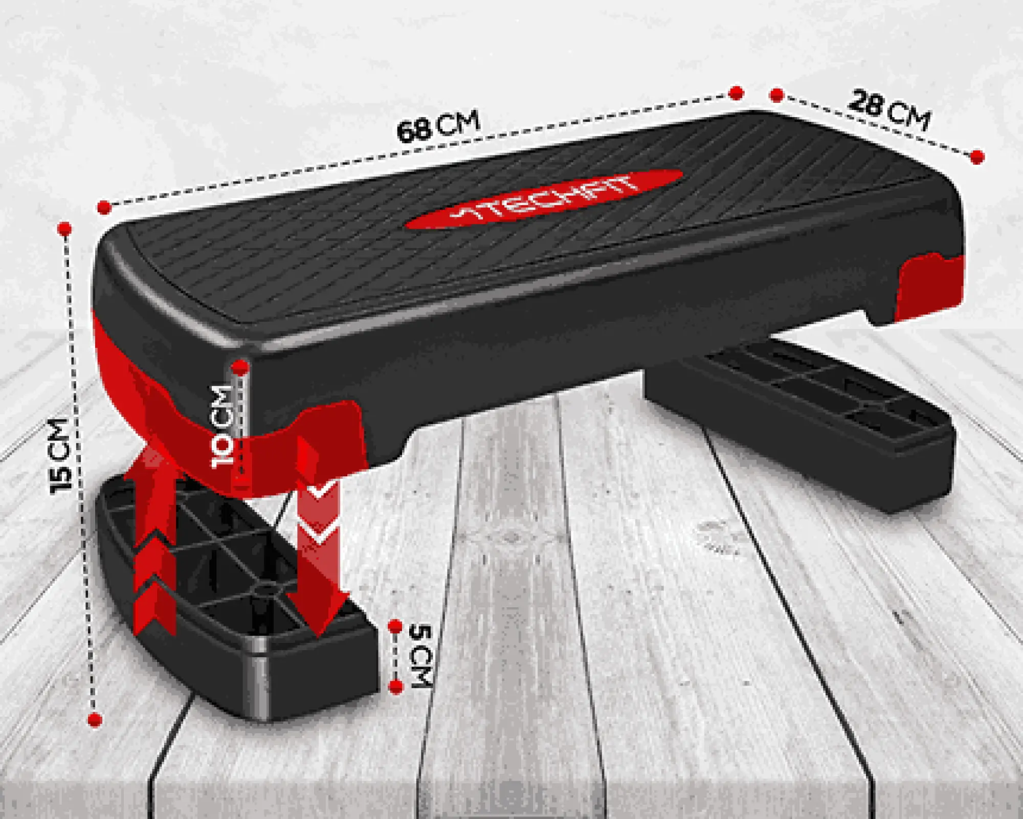 Степпер Techfit TC97301R (Black/Red) - 2