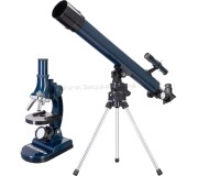 Set microscop cu telescop Levenhuk Discovery Scope 2 (Blue)