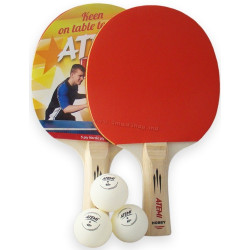 Set tenis de masa Atemi Hobby (Red/Wood)