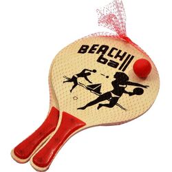 Набор для пляжного тенниса Athlitech 900 (Wood/Red) Thumb