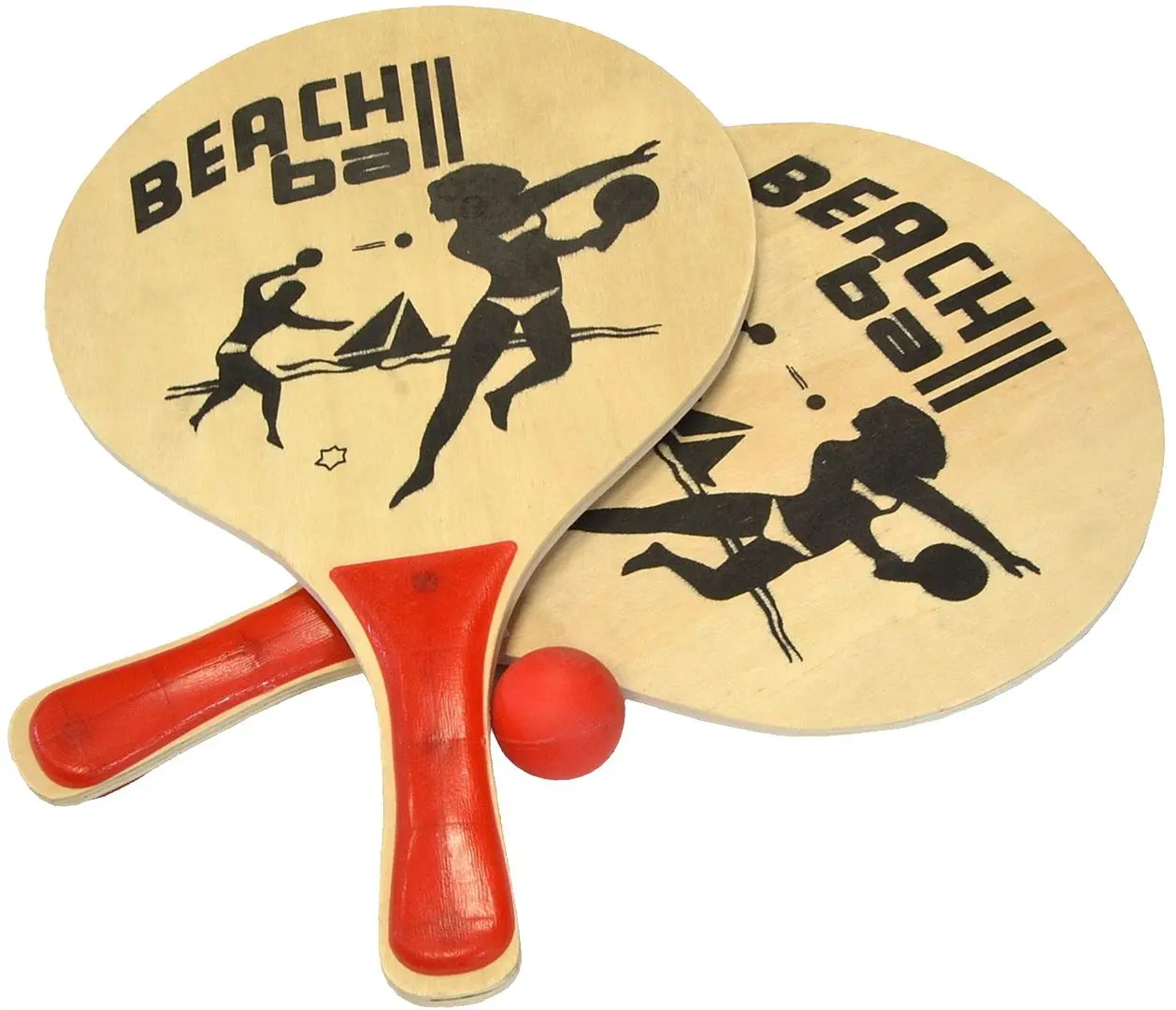 Набор для пляжного тенниса Athlitech 900 (Wood/Red)